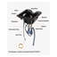 Professional Professional Black Shampoo Bowl Sink - Station de lavage de cheveux au spa