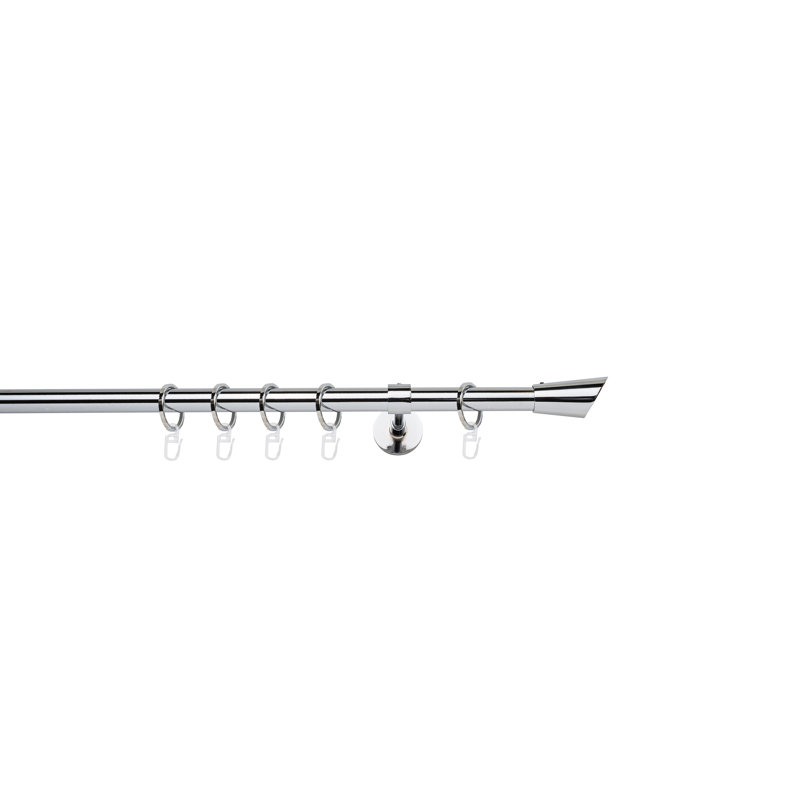 Curtain Rod, 2cm H x 160cm W x 6.5cm D, Chrome