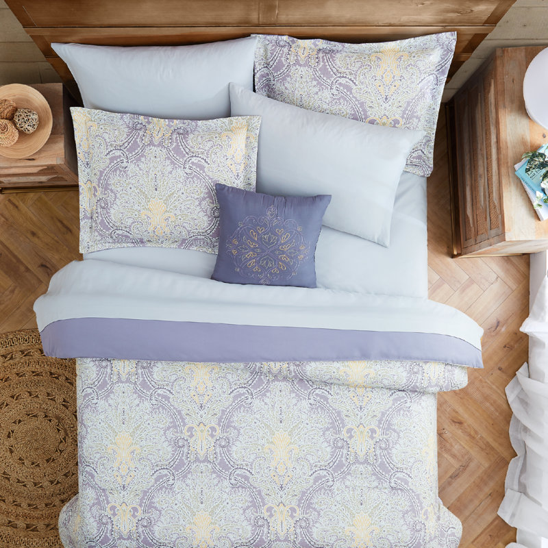 Modern Threads - Annabelle Collection Comforter Set - Reversible Microfiber - Elegant Printed 8-Piece Bed Set - Includes Comforter, Sheets, Shams, & Pillow - Luxurious Bedding