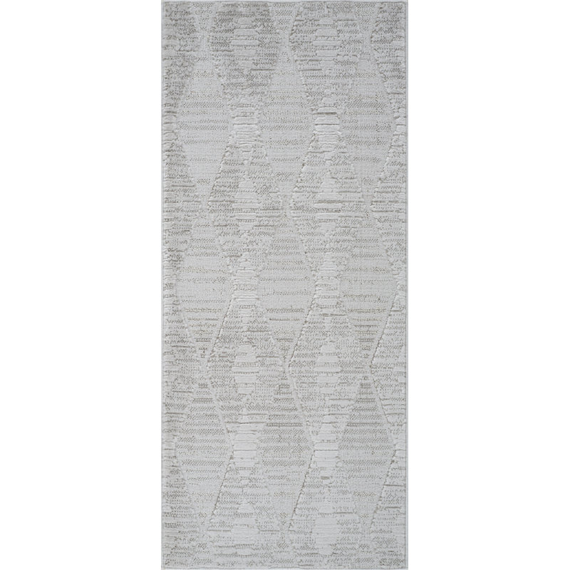 Rug Modern Indoor Area Rug, Gray., Runner 2'3" x 5'1"