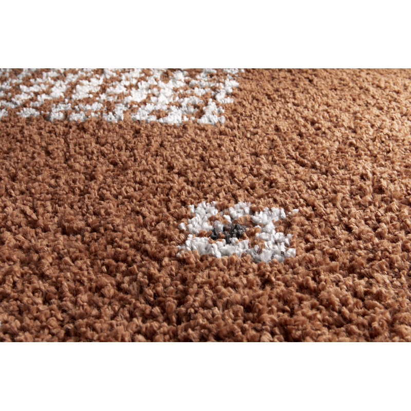 Chavez Geometric Shag Area Rug, Rectangle 80 x 150cm