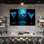 Ensemble de 3 boissons bleues sur toile-92829639