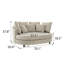 Fauteuil demi-tonneau rembourré avec housse, fauteuil surdimensionné moderne avec 7 coussins-122812010