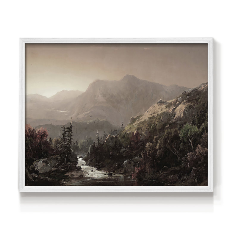 Paysages rétro-CCLXVII - impression encadrée - réaménageable, H 11 po x l 14 po, Blanc