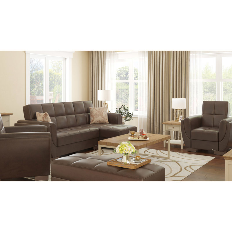 Revêtement brun avec grand espace de rangement - Quality Living Stylish Living Solution