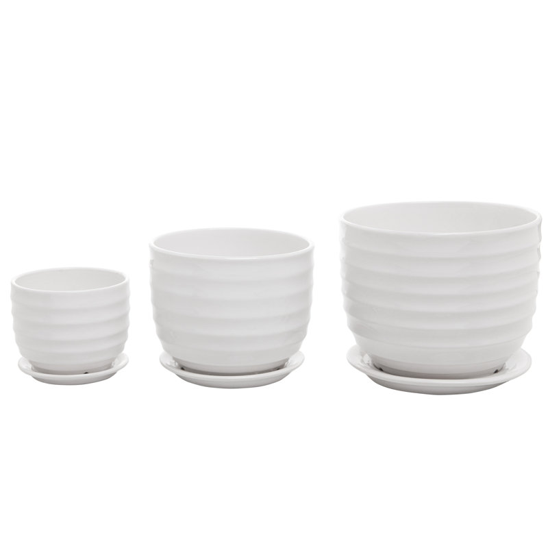 Ensemble de 3 pots à fleurs en céramique Aniece