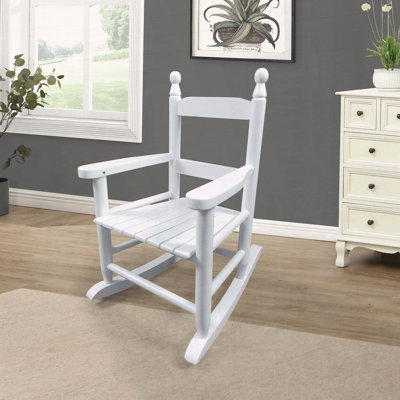 Chaise berçante en bois massif massif