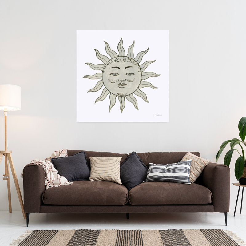 Soleil contemporain avec art noir astronomique, H 36 po x l 36 po