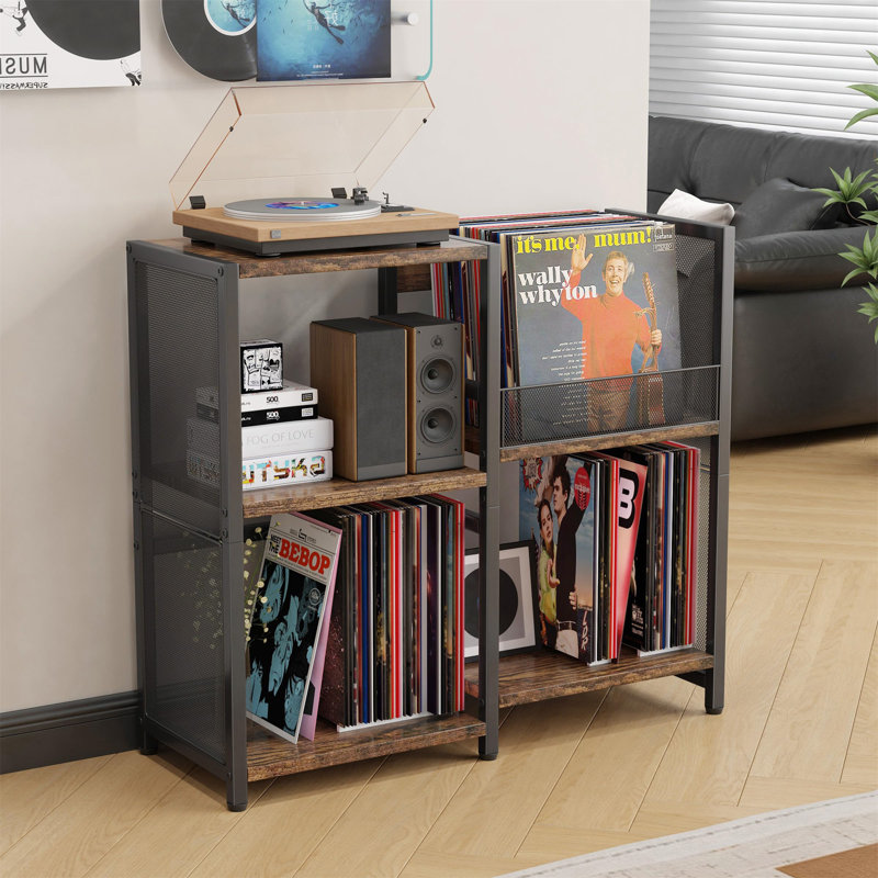 Manufactured Wood,Metal 76.5cm H Media Shelves