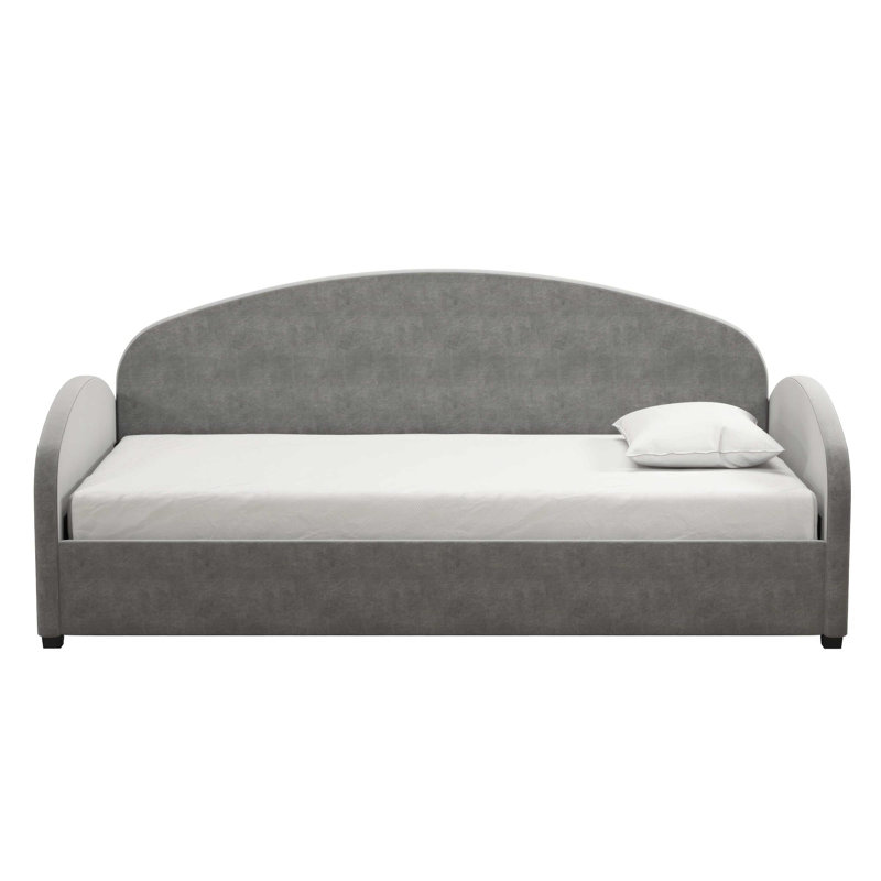 Moon Upholstered Twin Daybed, Gray
