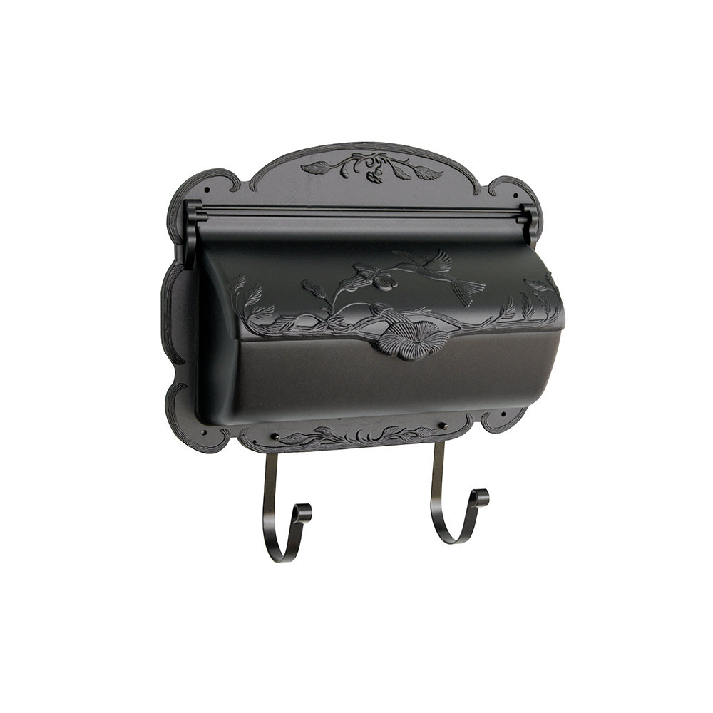 Hummingbird Wall Mounted Mailbox Special Lite Products Color: Black