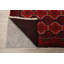 Tapis décoratif en laine noué à la main de conception unique 3 pi 1 po x 5 pi 4 po des années 1980 Balouch rouge/noir