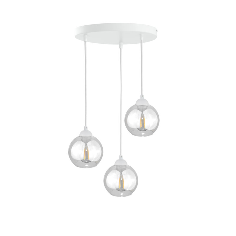 Biggs 3 - Light Kitchen Island Pendant, White