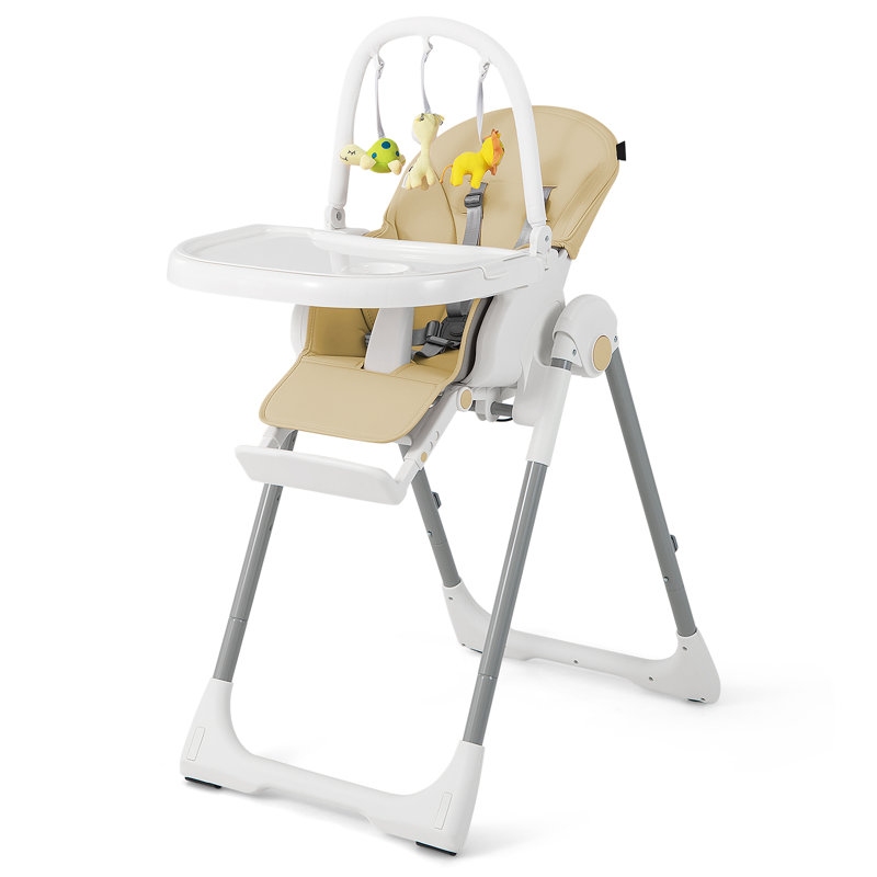 High Chair, Beige/White
