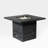34" Propane Gas Fire Pit Table, 50000 BTU Rectangular Steel Fire Pit For Outside Patio Deck Garden Courtyard- Black
