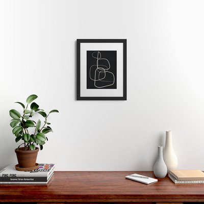 Flow Line Abstract Lines 01 Framed Art Print