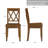 Deni 17" Wide Cross Back Dining Chairs-19674987