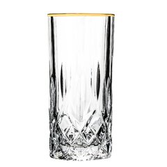 Royal Crystal Rock Opera Lead Crystal Highball Glasses Set of 2 Cocktail  Glassware Bar Cart Barware Made in Italy 