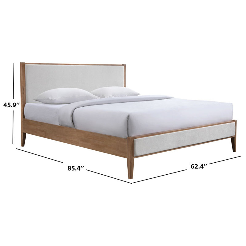 Giuliano Channel Tufted Bed, Natural, Queen