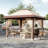 13X13ft Outdoor Pop Up Gazebo, Height Adjustable Pop Up Tent Gazebo With Mesh Cover-110771500