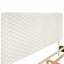 Lit double tapissier 3D en blanc - Tête de lit ajustable de style moderne sans sommier pour une bonne nuit de sommeil-593736129