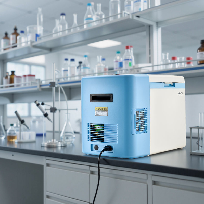 Congélateur à ultra basse température, 25 L, plage de température réglable de -40 ℉ à-123 ℉, avec affichage numérique, doublure en acier inoxydable 304, congélateur de laboratoire portable à basse température pour le rangement des échantillons de laboratoire