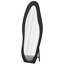 Miroir pleine longueur ondulé irrégulier 63 po x 24 po - cadre en flanelle noire - fixation au sol ou au mur-176046709