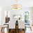 20" 7-Blade Drum Ceiling Fan Caged Fan with Light, 6 Speeds Fandelier Ceiling Fan Bedroom Ceiling Fan