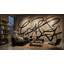 Papier peint dynamique abstrait noir avec décoration murale dynamique-751636915-751636914