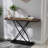 47.4" Rectangular Console Table with Wooden Top and Metal Frame-531496455