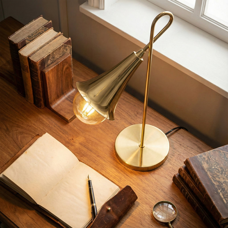 Lampe de table dorée 22,4 "