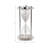 Decorative Glass Hourglass with Metal Frame Sculpture for Home Decor - ModernSand Timer Object Accent for Office Desk or Living Room Decoration - Silver-223653217