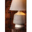 King Table Lamp in Aged Brass and Ceramic Coccon by Cortney Bishop