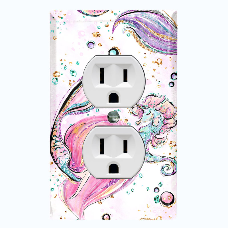 Patterned 1 - Gang Duplex Outlet Standard Wall Plate