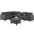 Kentrell L-Shape Sectional Sofa Couch With USB Ports & Cup Holders-526308853