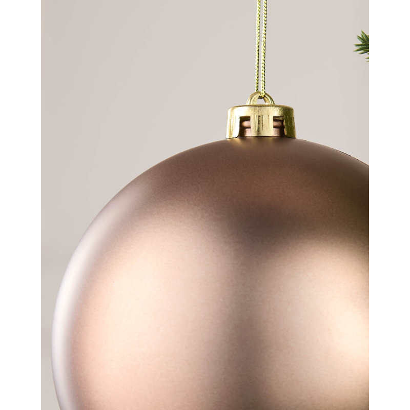 16cm Polystyrene Bauble, 16 cm H x 15 cm W x 15 cm D, Mocha