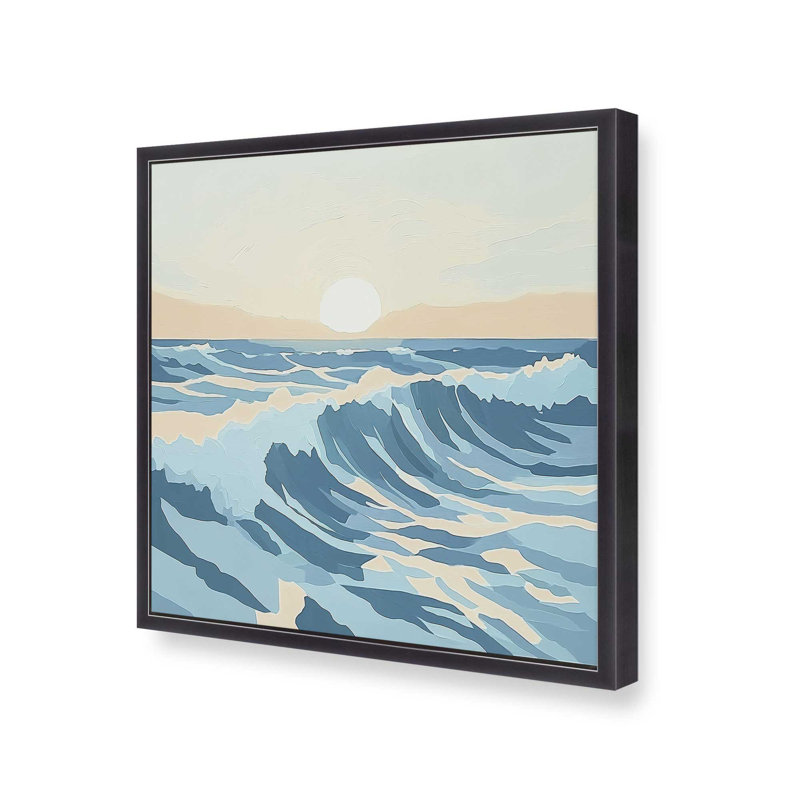 «Ocean Refrain at Dusk II», reproduction d'art, H 13,75 po x l 13,75 po, Zinc patiné