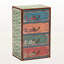 Armoire de rangement vintage à 4 tiroirs Flourish, H 25,29 po x l 15,38 po x P 11,48 po Flourish