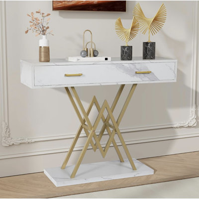 Console Table Gold Sofa Tables Narrow Entryway Table With Storage And Shelves