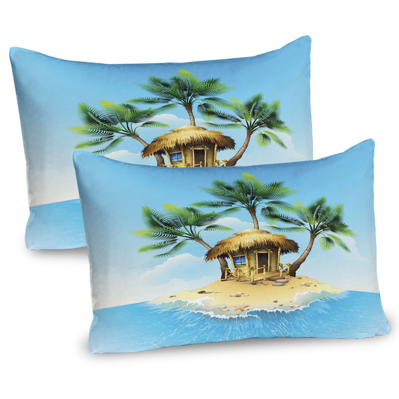 Ensemble de 2 taies décoratives avec palmier Ambesonne, H 20 po x l 30 po