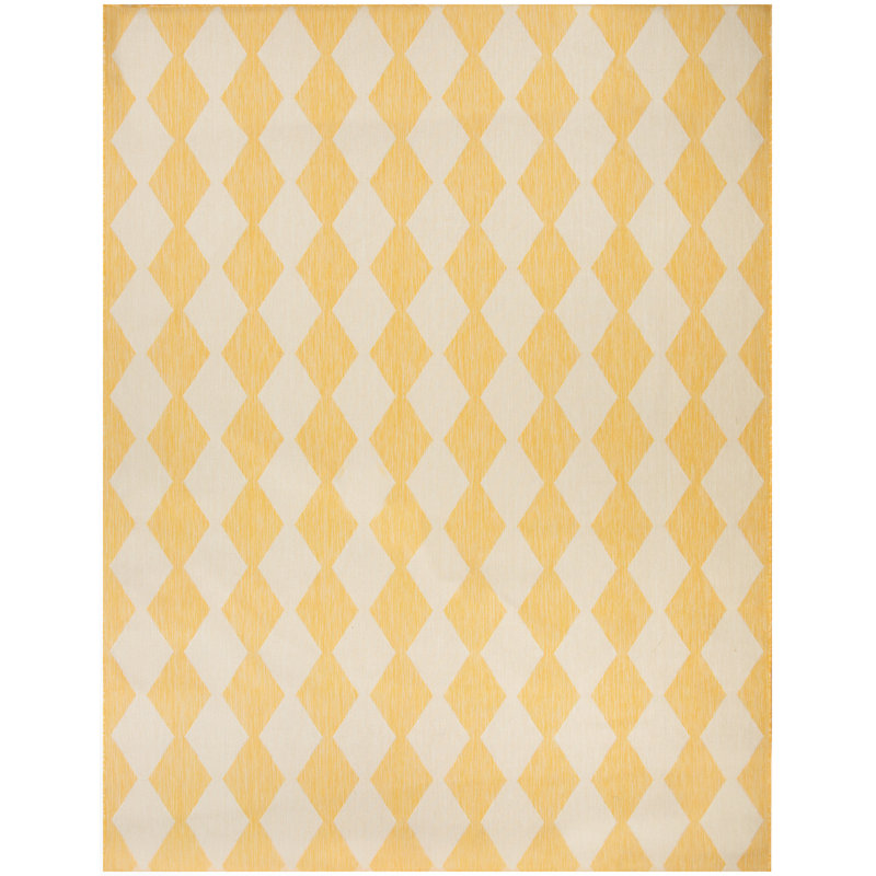  Positano 9' x 12' Yellow Modern Rug, Yellow, Rectangle 9' x 12'