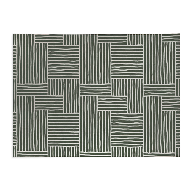 Grid Puz Kids Play Mat, Rectangle 36" x 60", Chimichurri/Green