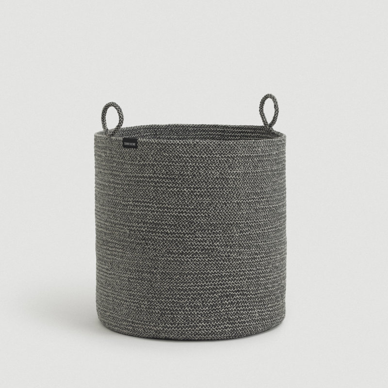 Gray Loops Cotton Rope Basket - Large, 53 pt, Gray