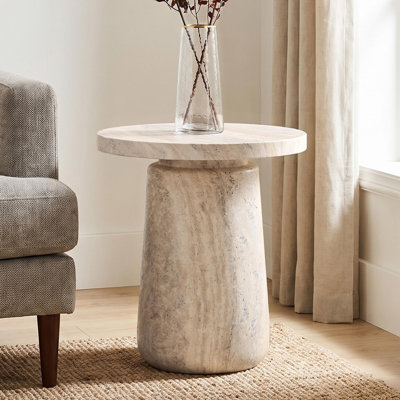 Table de bout à plateau en béton 22 po avec assemblage simple Watterson