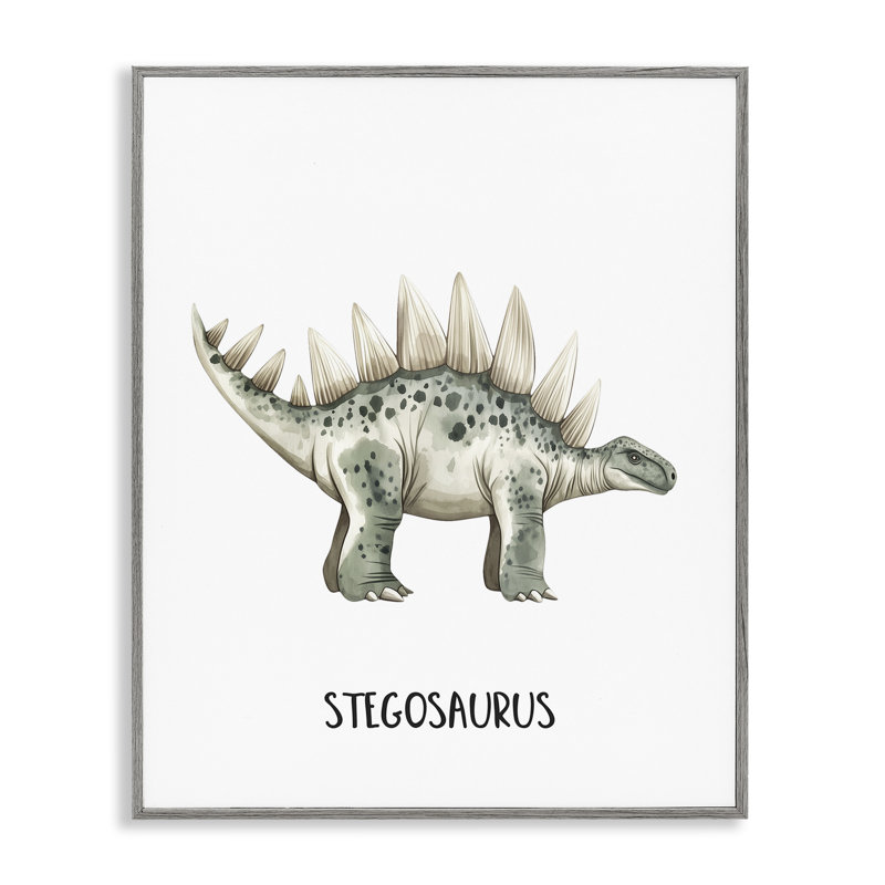 Faites connaissance avec le stégosaure, estampe numérique, design par Christine Simpson Art, H 14 po x l 11 po