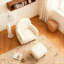 Chaise de loisir rembourrée avec repose-pieds-7417100