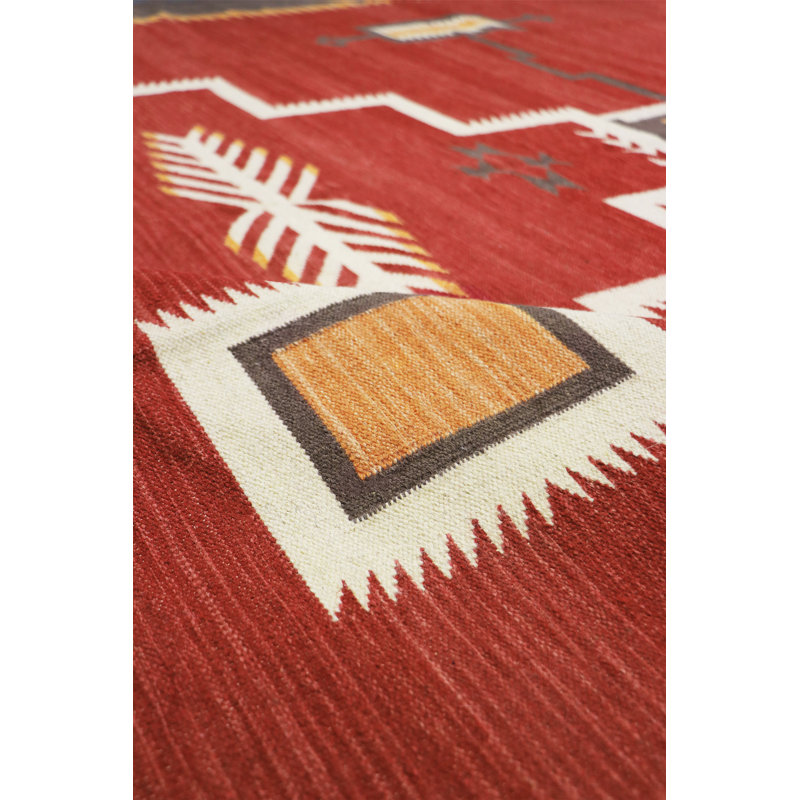 Tuscany Rust/Ivory Wool Reversible Area Rug