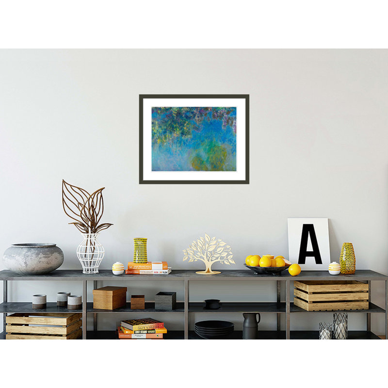 «Wisteria» par Claude Monet, impression giclée encadrée, H 23,5 po x l 28,94 po