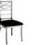 Chaise d'appoint rembourrée noire Kropf