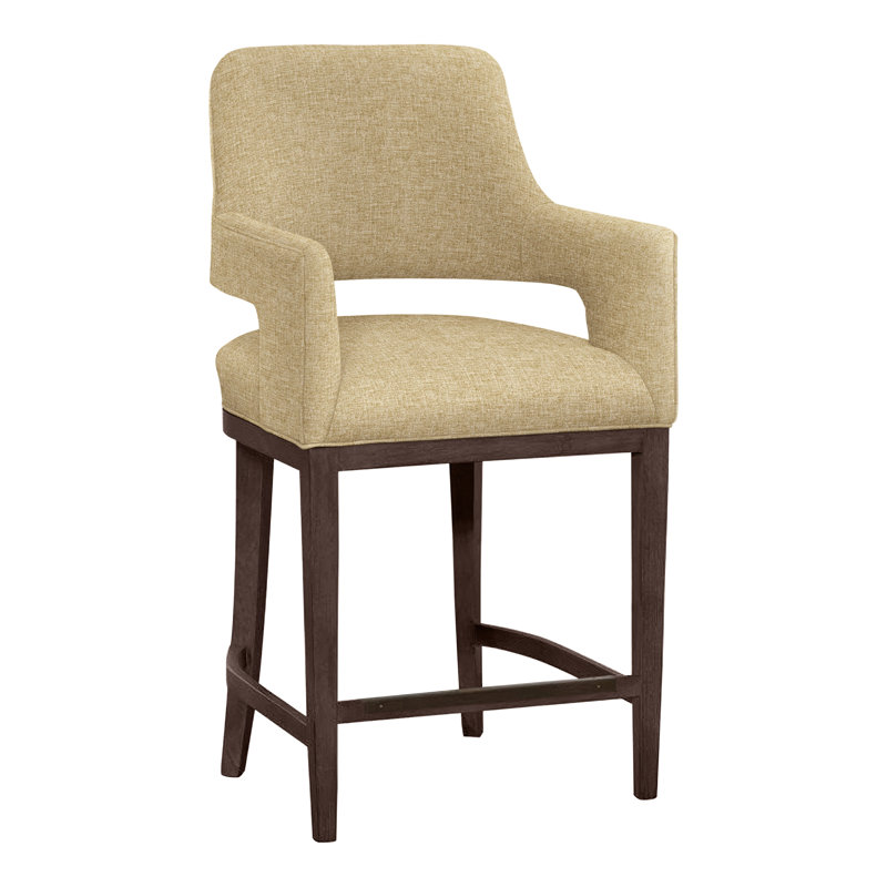 Josie Upholstered Counter Stool with Solid Wood Frame, Tobacco, Straw (3162 08), Counter Stool (26.5" Seat Height)